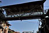 Inle Lake Myanmar. All the buildings are constructed on piles. Residents travel around by canoe, but there are also bamboo walkways and bridges over the canals, monasteries and stupas. 